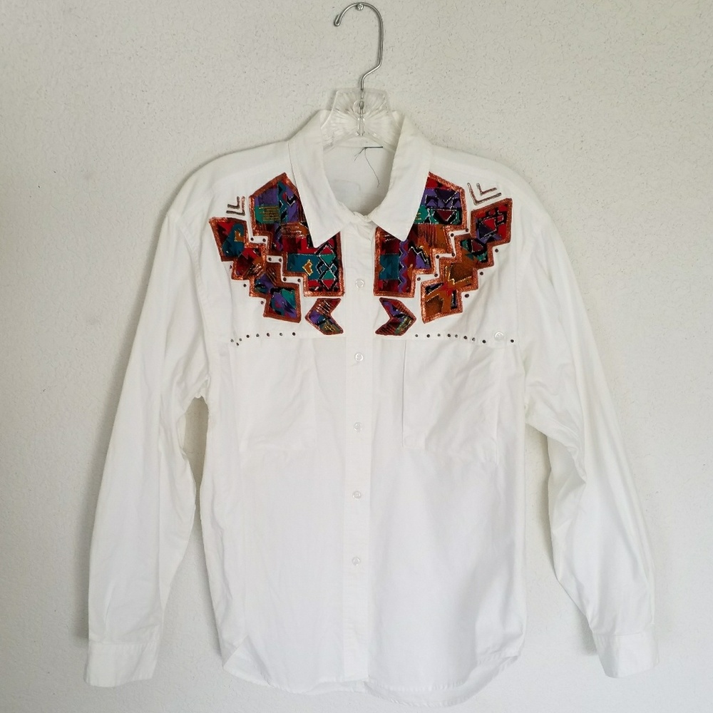 One-of-a-kind Indian Western Shirt with Bison